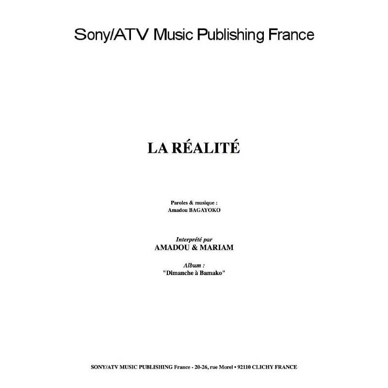 LA RÉALITÉ