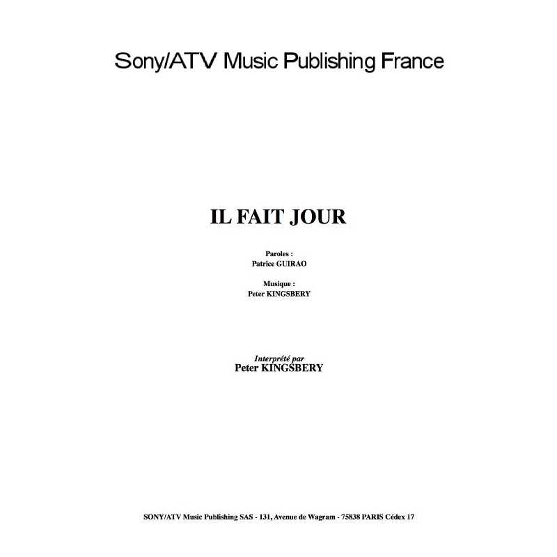 IL FAIT JOUR