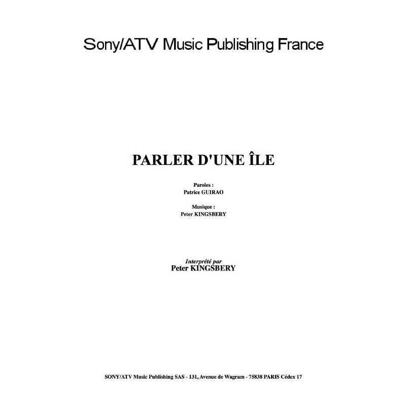 PARLER D'UNE ÎLE