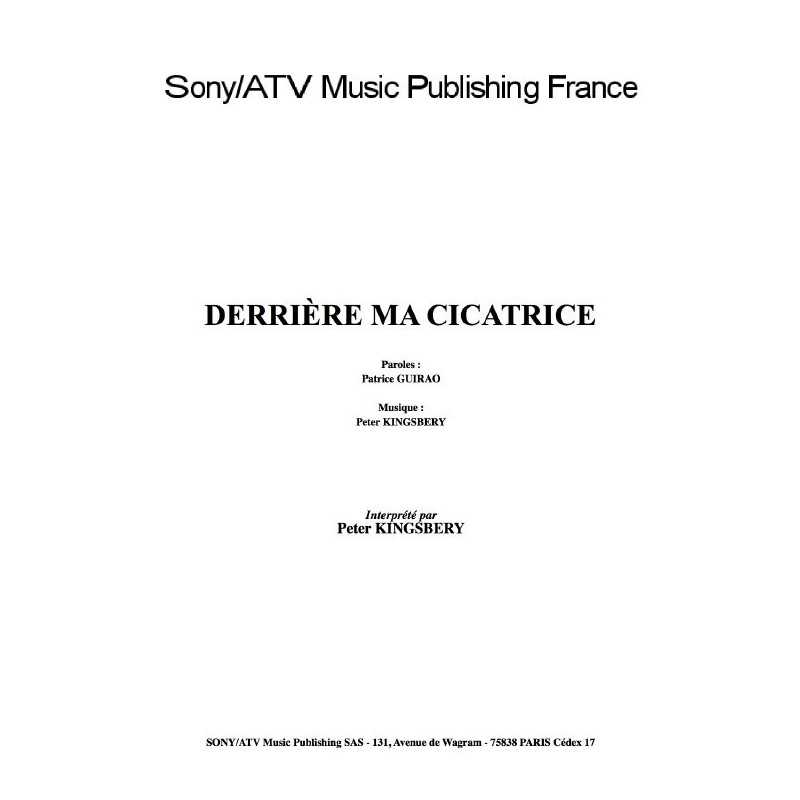 DERRIÈRE MA CICATRICE