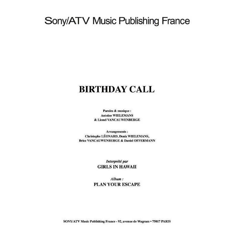 BIRTHDAY CALL