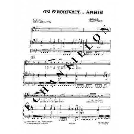 ON S'ÉCRIVAIT... ANNIE