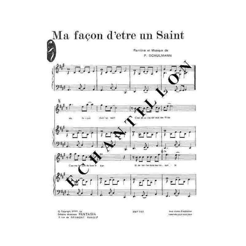MA FAÇON D'ÊTRE UN SAINT