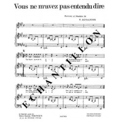 VOUS NE M'AVEZ PAS ENTENDU DIRE