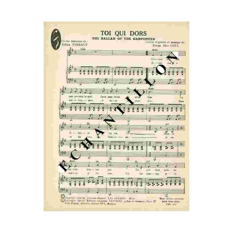 TOI QUI DORS - (THE BALLAD OF THE CARPENTERS)