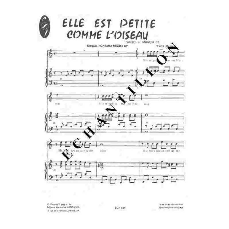 ELLE EST PETITE COMME L'OISEAU