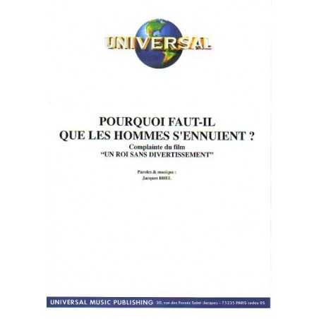 POURQUOI FAUT-IL QUE LES HOMMES S'ENNUIENT ?