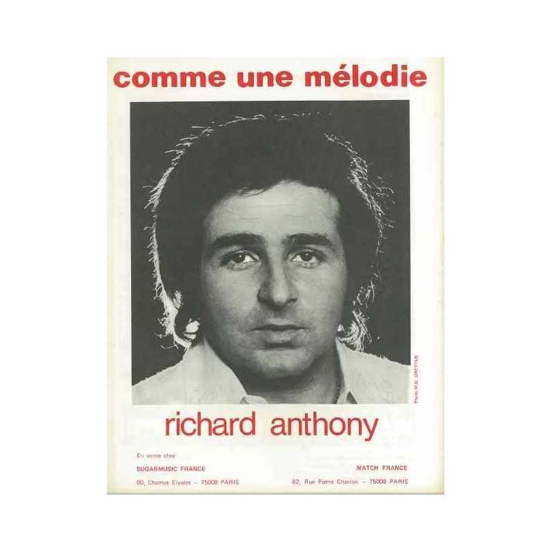 Sheet music COMME UNE MÉLODIE Richard Anthony