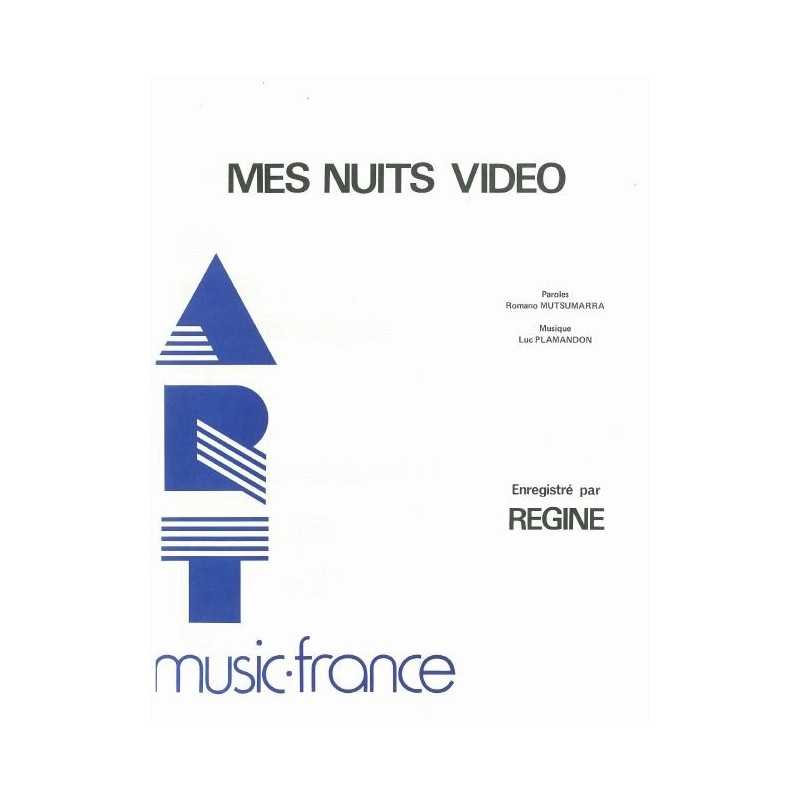 Sheet music MES NUITS VIDEO RÉGINE