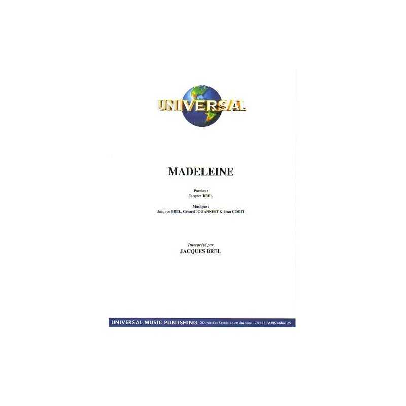Sheet music MADELEINE Jacques BREL pdf