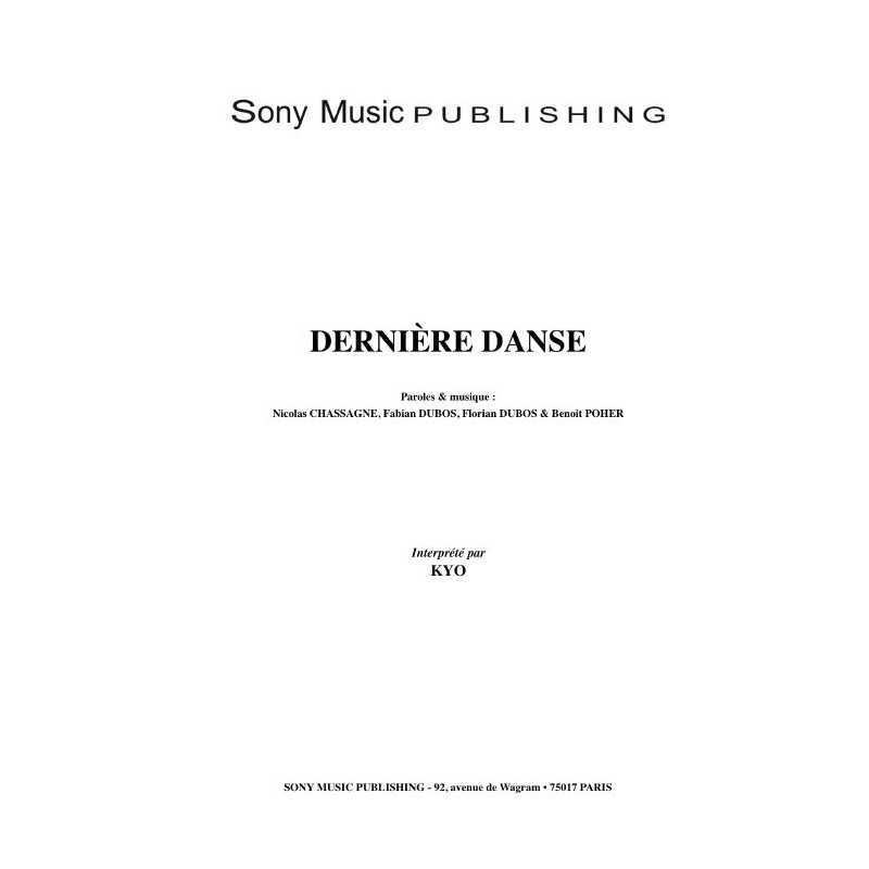 DERNIÈRE DANSE