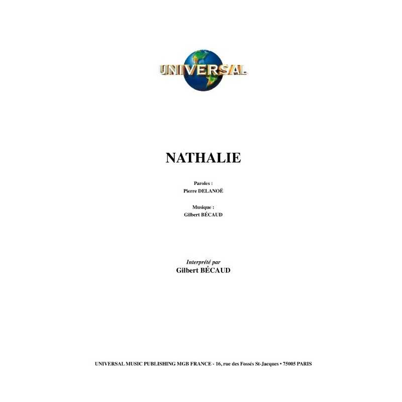 Sheet music NATHALIE Gilbert Bécaud pdf