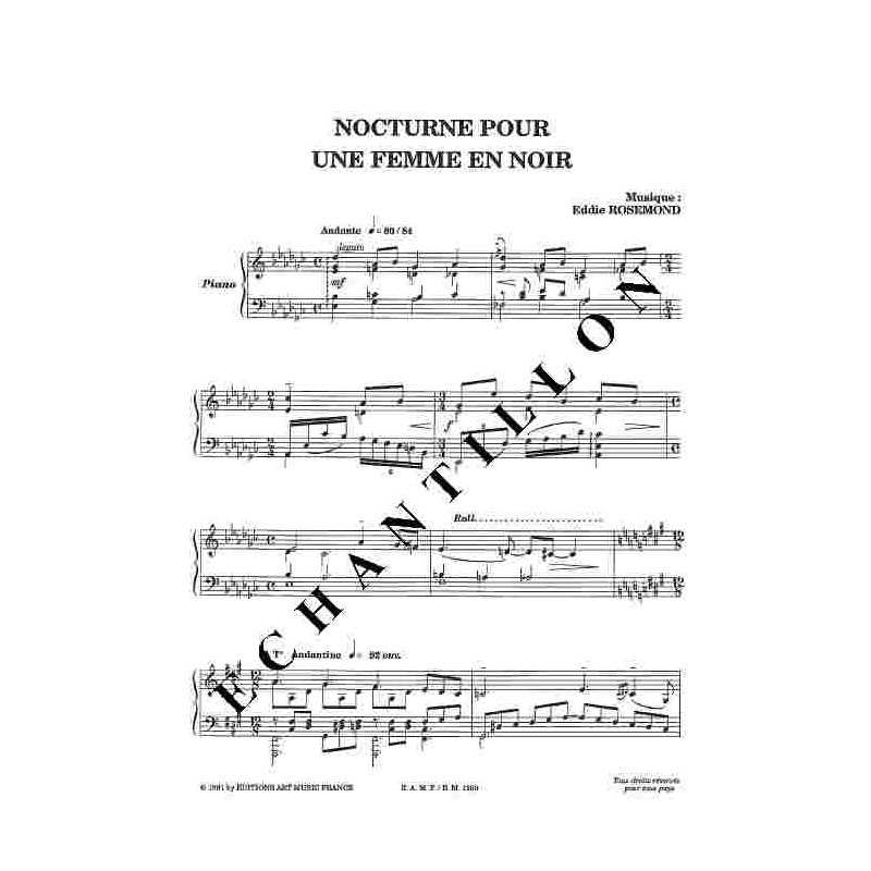 NOCTURNE POUR UNE FEMME EN NOIR