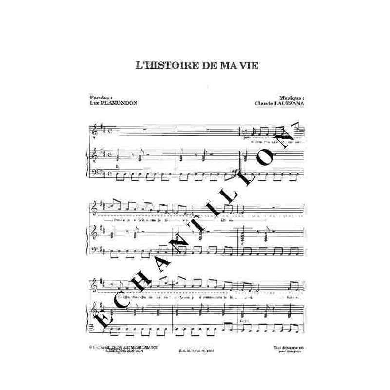 L'HISTOIRE DE MA VIE