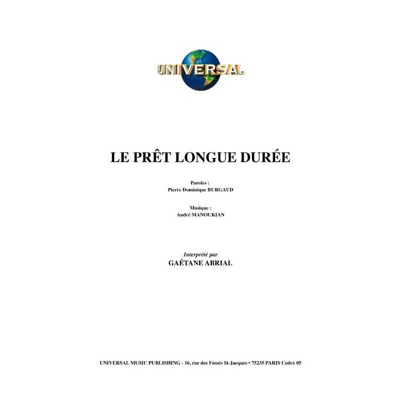 LE PRÊT LONGUE DURÉE
