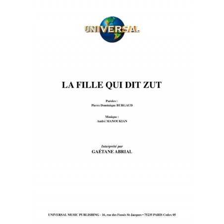 LA FILLE QUI DIT ZUT