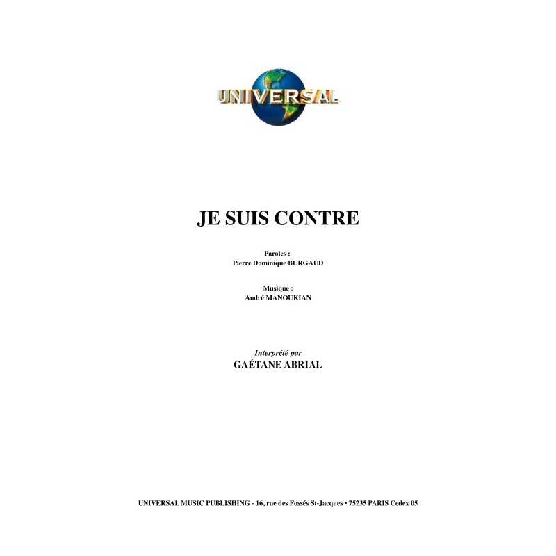 JE SUIS CONTRE