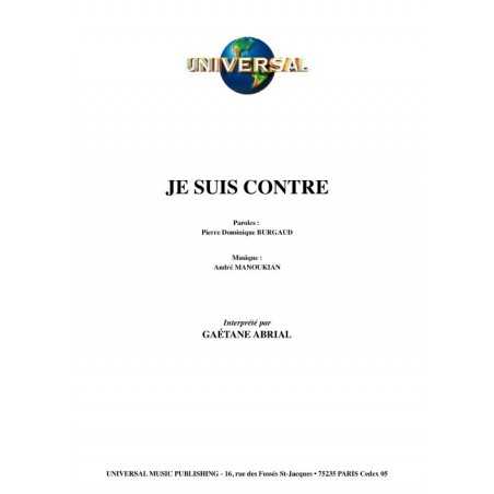 JE SUIS CONTRE