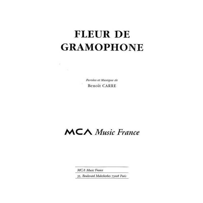 LA FLEUR DE GRAMPHONE