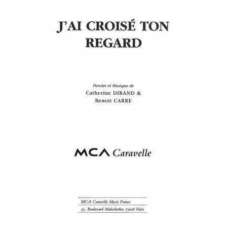 J'AI CROISÉ TON REGARD