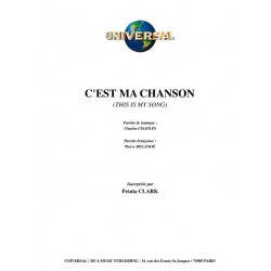 Sheet music C'EST MA CHANSON THIS IS MY SONG Petula Clark