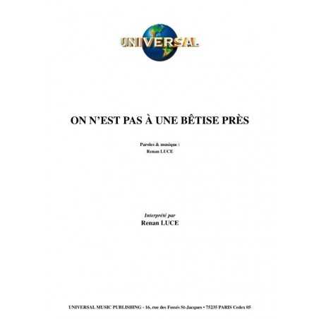 ON N'EST PAS À UNE BÊTISE PRÈS