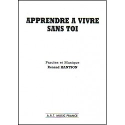 Partition APPRENDRE À VIVRE SANS TOI Renaud Hantson