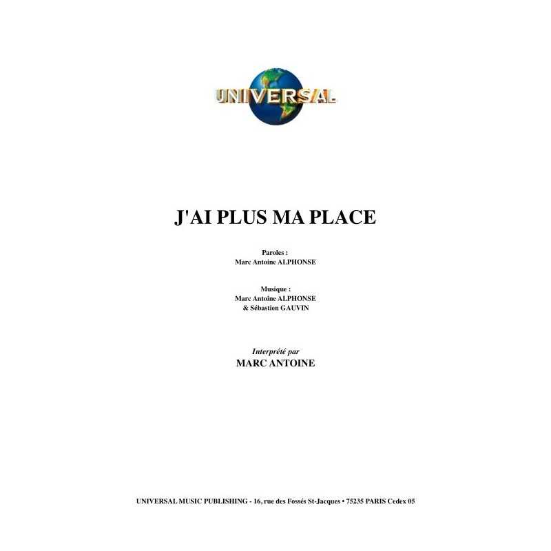 J'AI PLUS MA PLACE