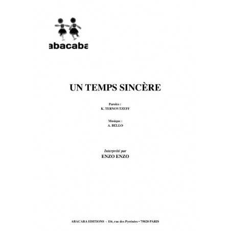 UN TEMPS SINCÈRE