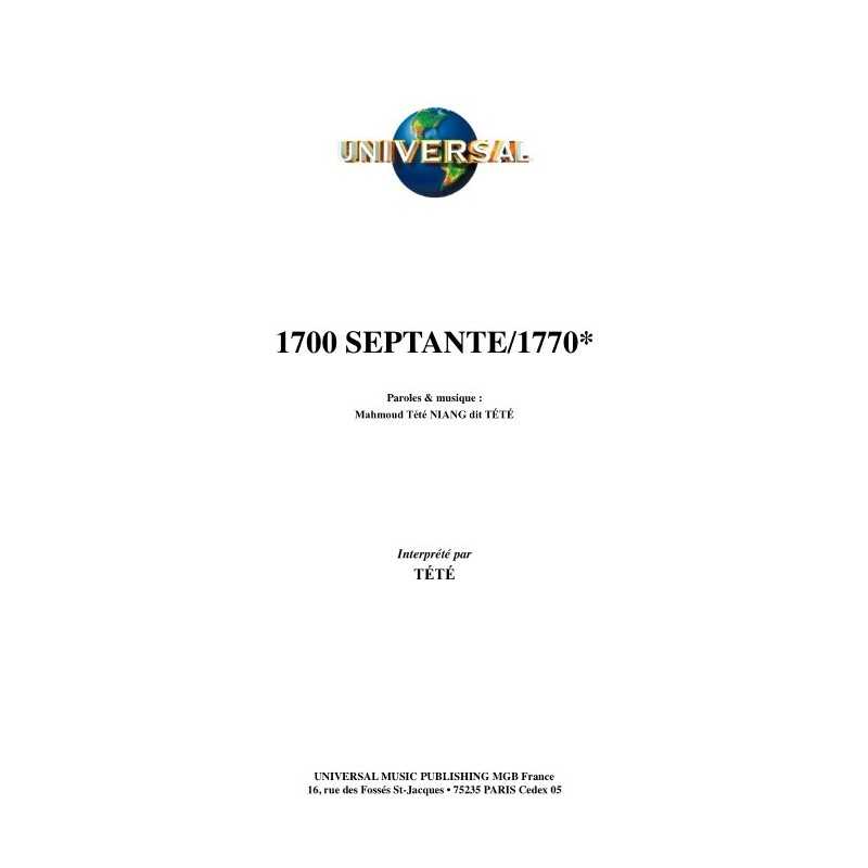 1700 SEPTANTE  1770