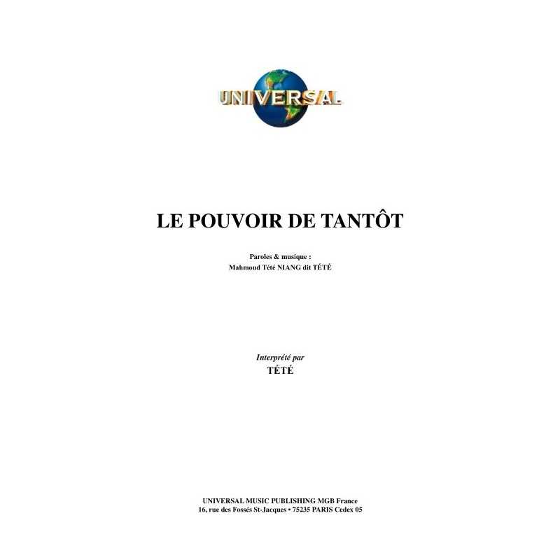 LE POUVOIR DE TANTÔT