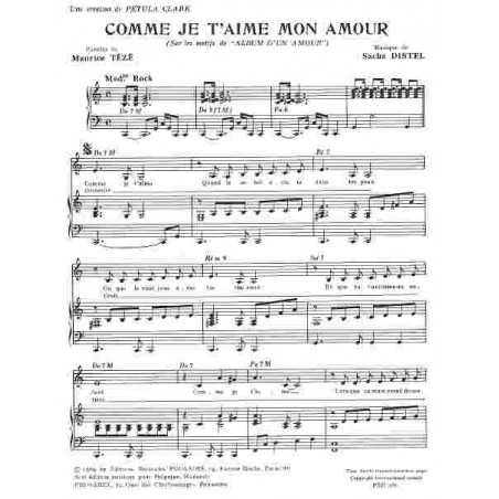 COMME JE T'AIME MON AMOUR