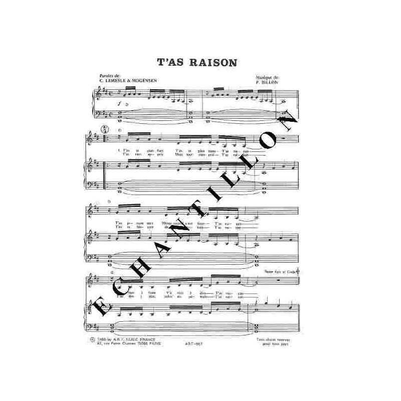T'AS RAISON
