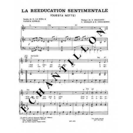 LA REEDUCATION SENTIMENTALE (QUESTA NOTTE)