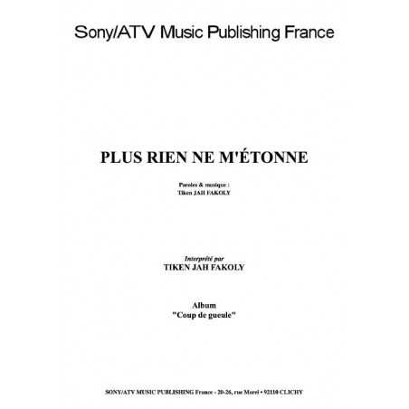 PLUS RIEN NE M'ÉTONNE