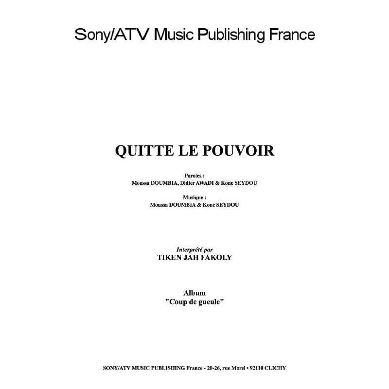 QUITTE LE POUVOIR