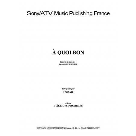 À QUOI BON