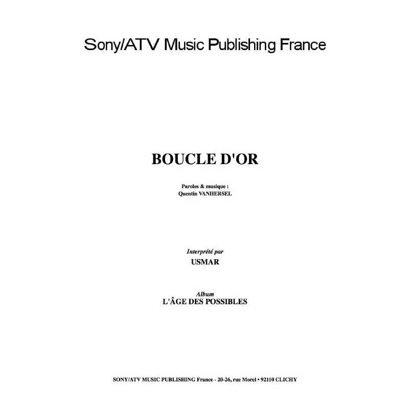 BOUCLE D'OR