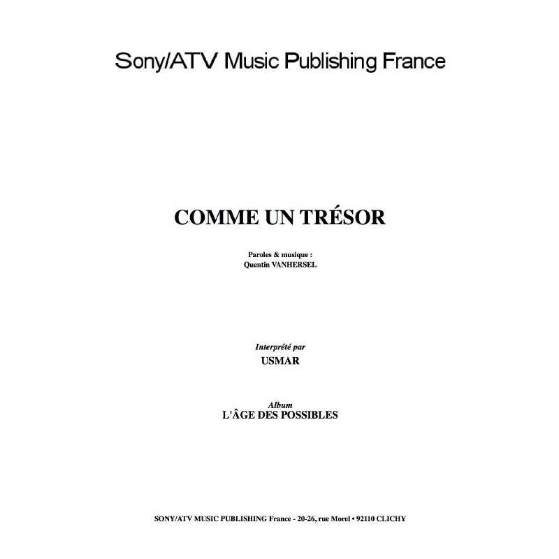COMME UN TRÉSOR