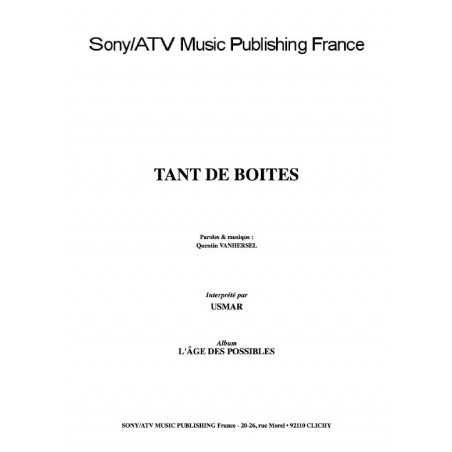 TANT DE BOÎTES