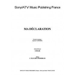 MA DÉCLARATION