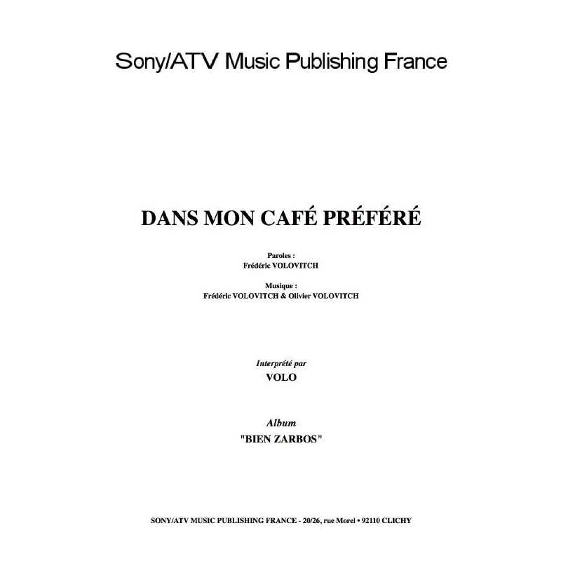 DANS MON CAFÉ PRÉFÉRÉ