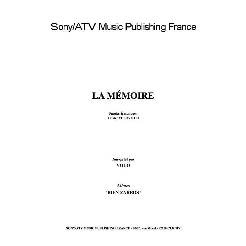LA MÉMOIRE