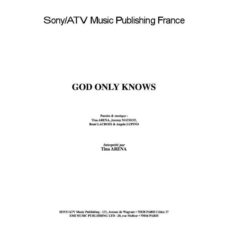 GOD ONLY KNOWS