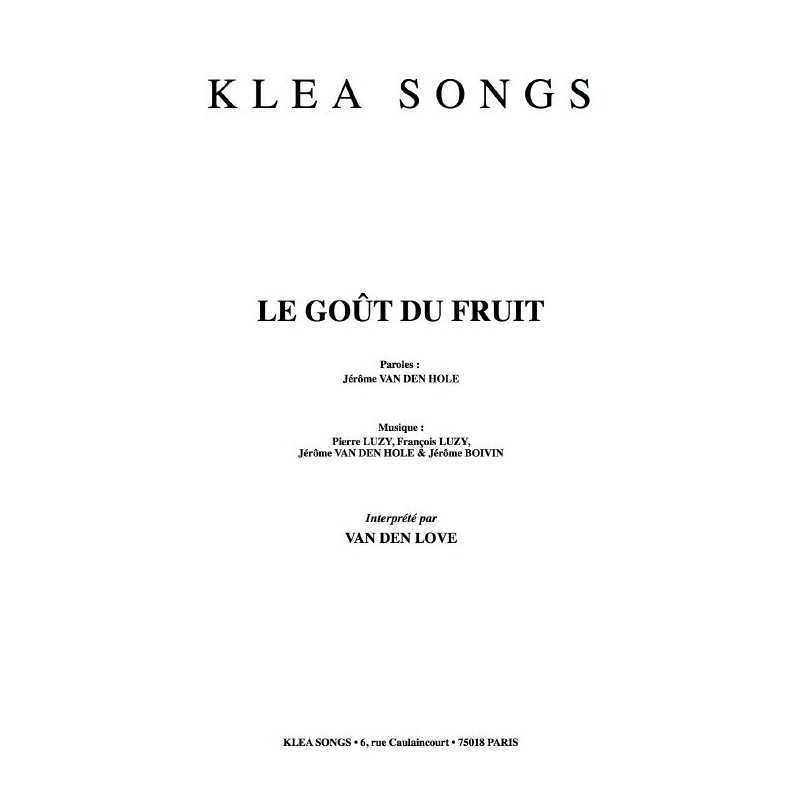 LE GOÛT DU FRUIT