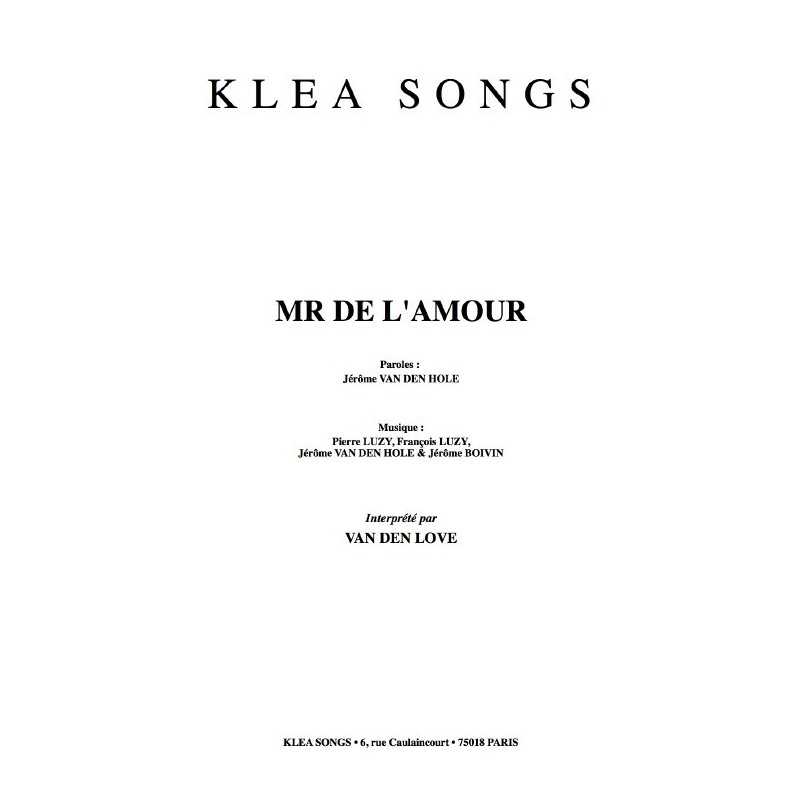 MR DE L'AMOUR