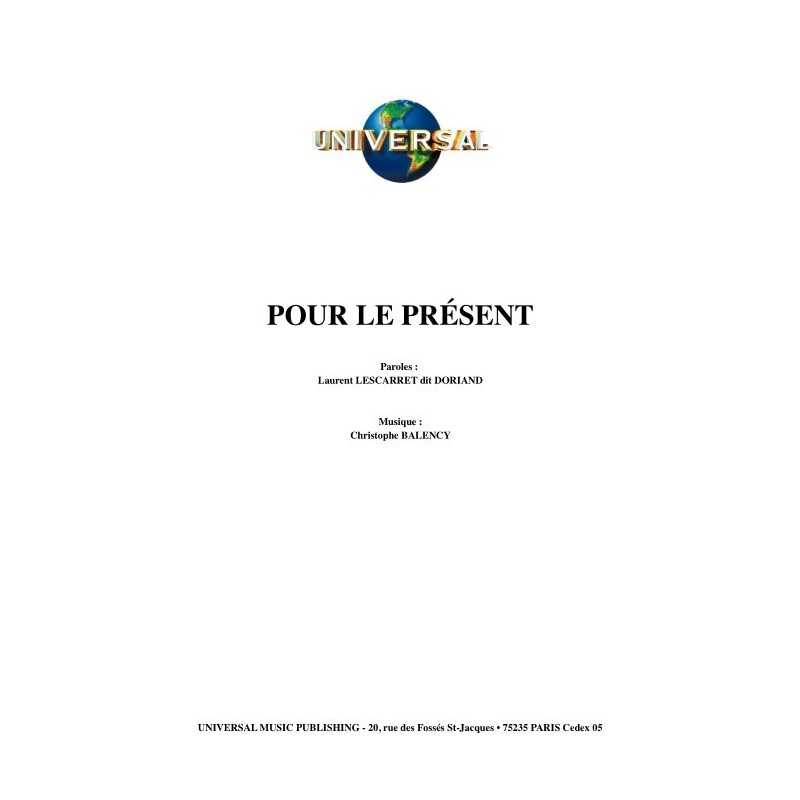 POUR LE PRÉSENT