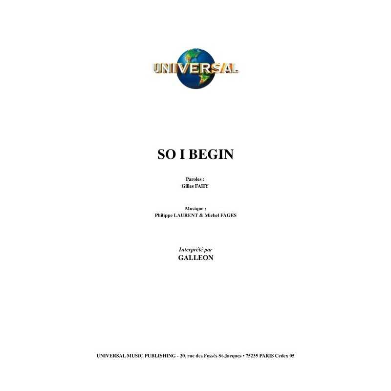 SO I BEGIN