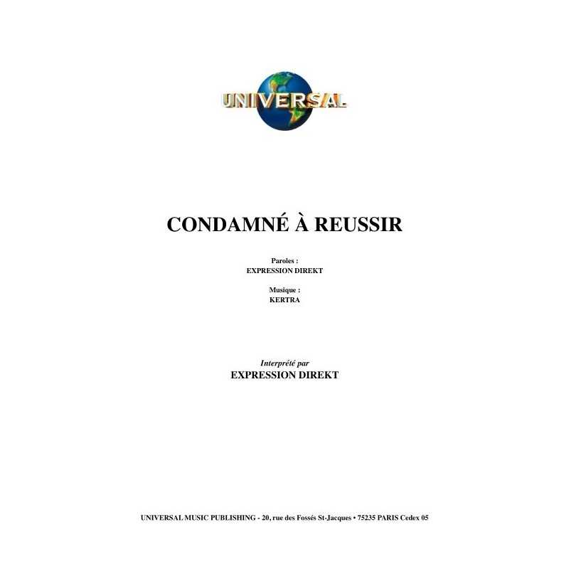 CONDAMNÉ À RÉUSSIR