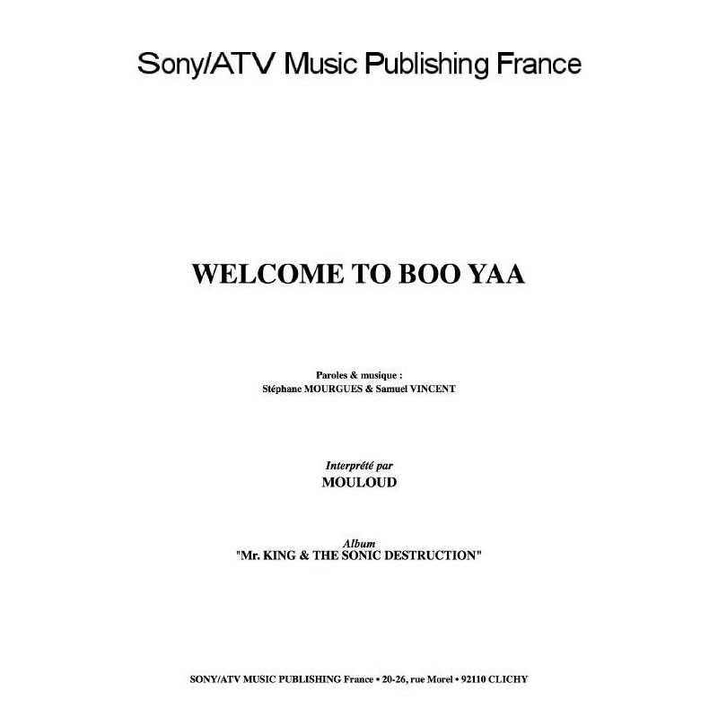 WELCOME TO BOO YAA
